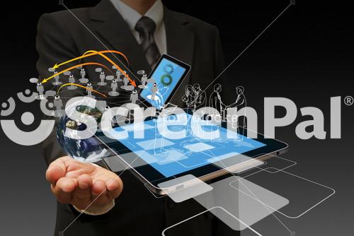 Technology In The Hand Of Businessmen